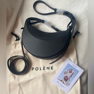 Polene Classic Black Shoulder Bag